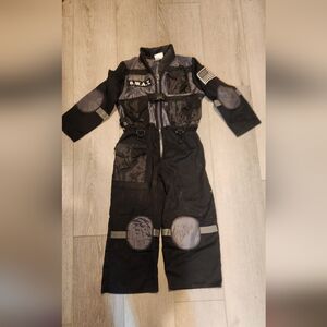 Black Children's Snow Pants with Knee Patches